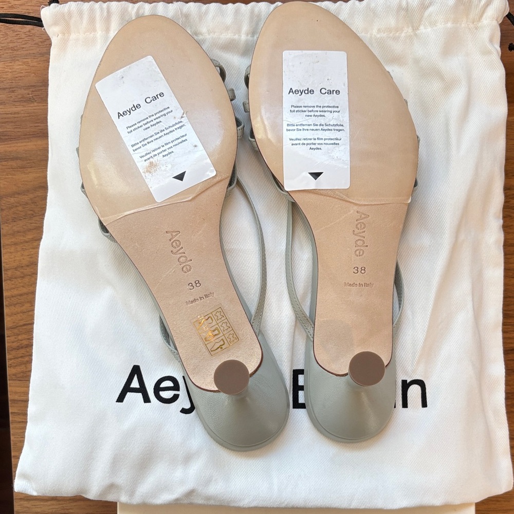 Aeyde Light neutral misty “napa” color  Abby heels - Picture 4 of 5